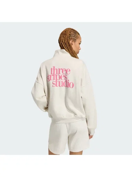 BLUZA DRESOWA Z 3 PASKAMI STUDIO biała