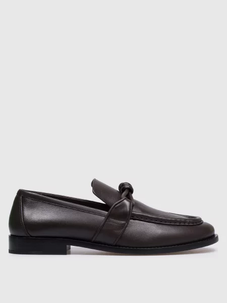 Кожаные лоферы Bottega Veneta коричневые