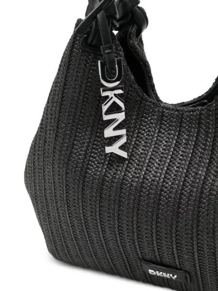 Geantă shopper Dkny cu autograf negru