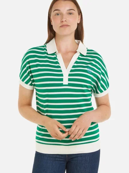 Смугасте поло Tommy Hilfiger з ліоцелу