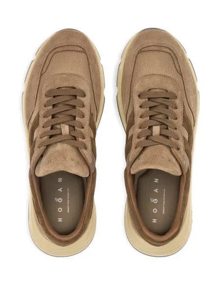 Sneakerși Hogan din piele de căprioară maro