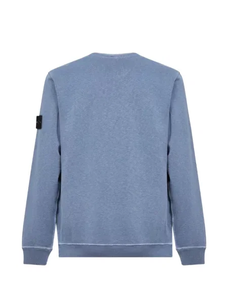 Оребрен суитчър Stone Island камъни синьо