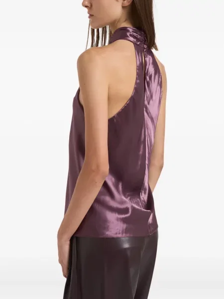 Top The Andamane cu gât halter violet