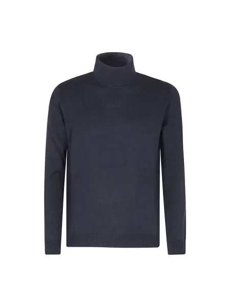 Sweter Roberto Collina elegancki niebieski
