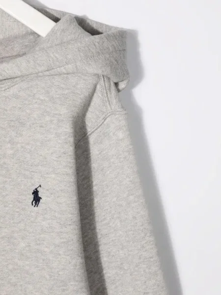 Dětska mikina s kapucí Polo Ralph Lauren šedá