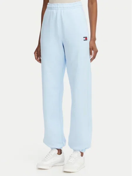 Tommy Jeans Sportinės kelnės Šviesiai mėlyna