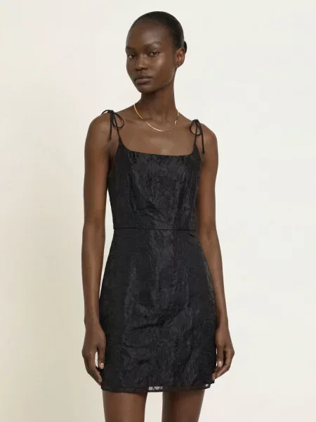 Ted Baker Saténové Šaty Kyoka černá