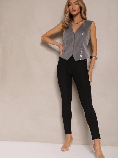 Pantaloni Ivelbia negri