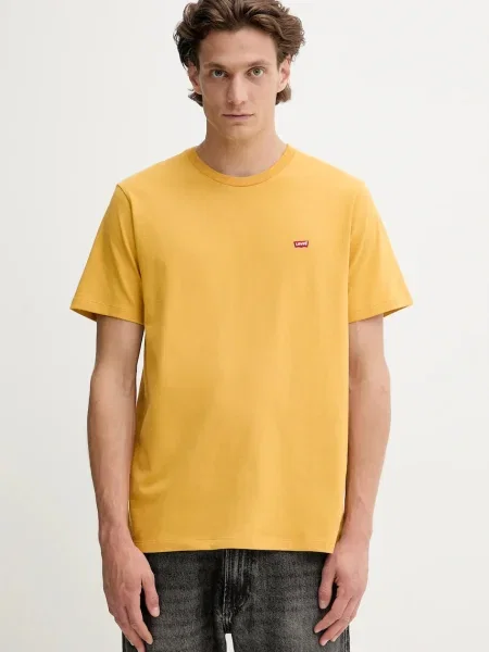 Тениска Levi's с изчистен дизайн жълто