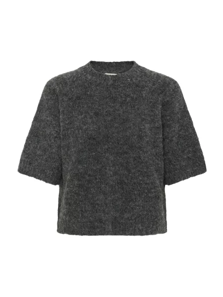 Dzianinowy sweter Kaffe o skróconej długości czarny