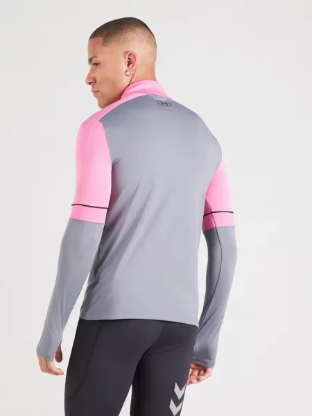 UNDER ARMOUR Funkčné tričko Challenger striebornosivá / ružová čierna