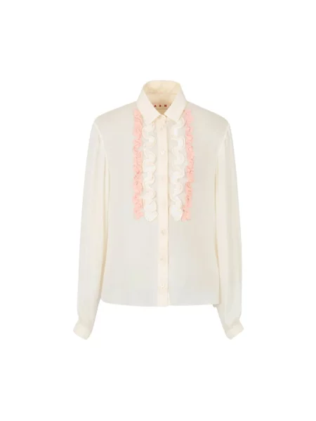 Koszula Marni z falbankami biała