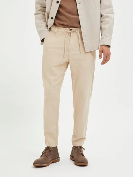 Selected Homme Chinos kelnes Slim Tapered Fit smėlio