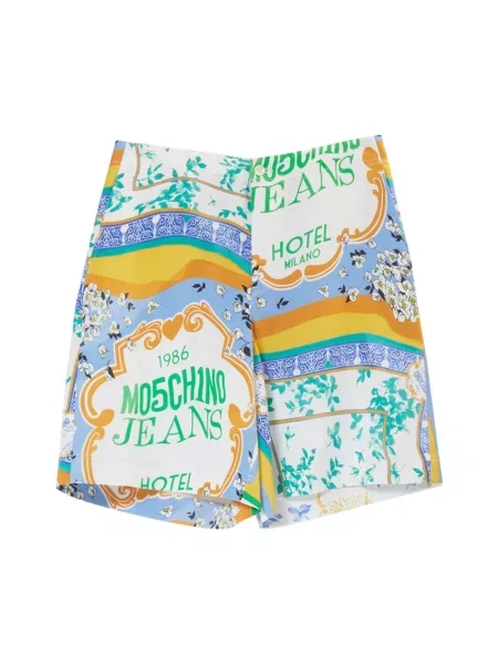 Krótkie wielobarwność szorty Moschino z krepy