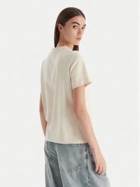 Tričko Calvin Klein Jeans béžové