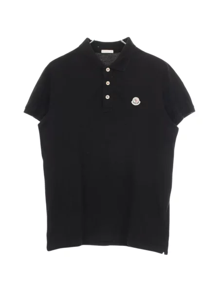 Tricou polo Moncler cu autograf negru