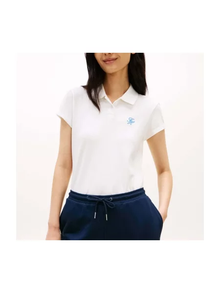 Polo majica Tommy Hilfiger s autogramom bijela