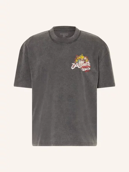 Allsaints Koszulka Roque schwarz czarna