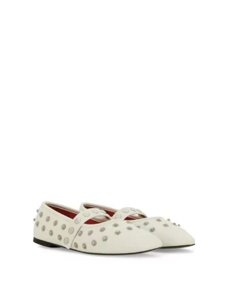 Balerinki Stella Mccartney z ćwiekami białe