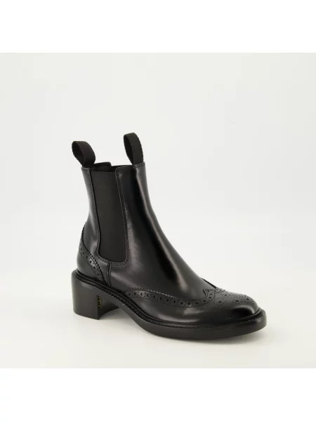 Sztyblety Saint Laurent skórzane czarne