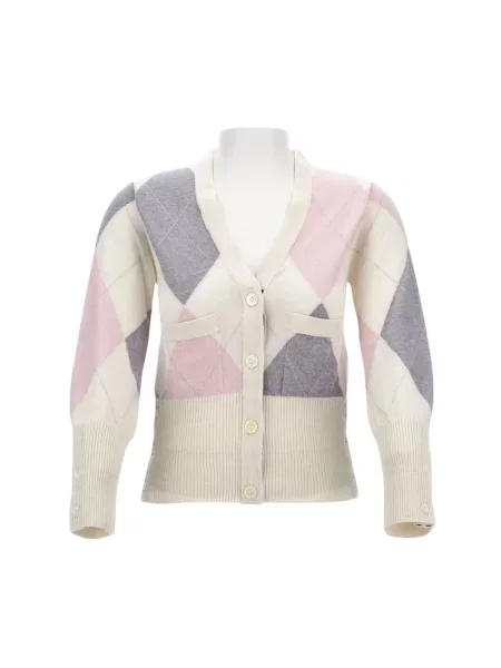 Kardigan Thom Browne z kaszmiru z dekoltem w serek