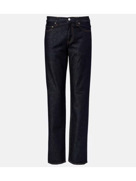 Blugi drepți Toteme cu talie joasă albastru