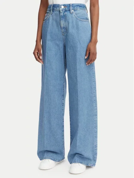 Calvin Klein Jeans Džinsai Wide Leg mėlyna
