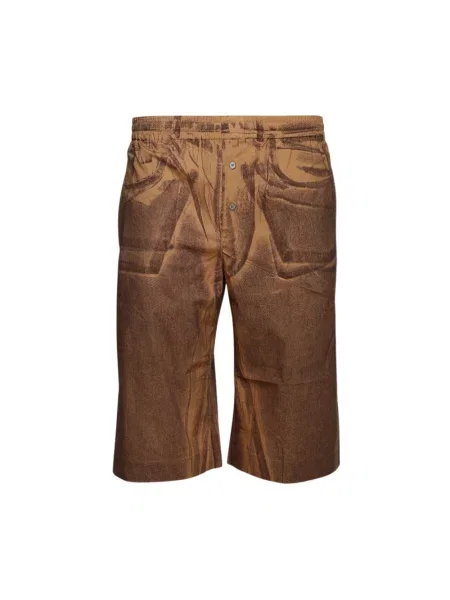 Długie szorty Acne Studios brązowe