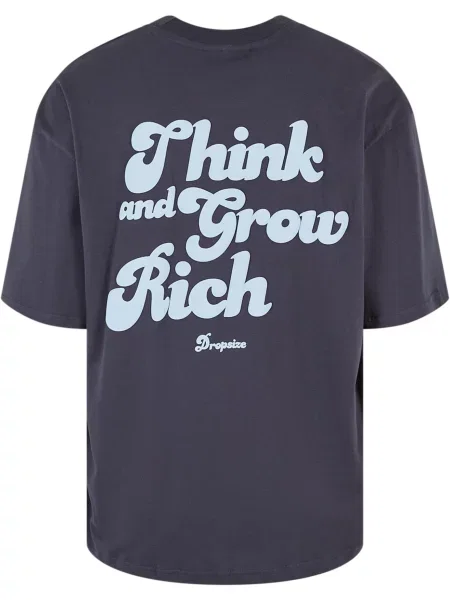 Dropsize Tricou Grow Rich bleumarin / deschis albastru