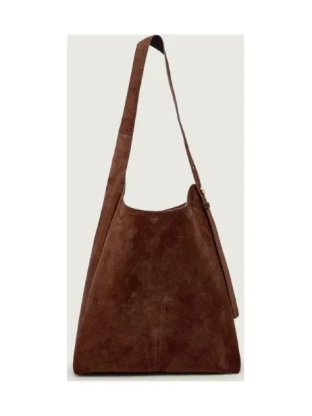 Tory Burch velúr táska Romy Suede Hobo Bag barna