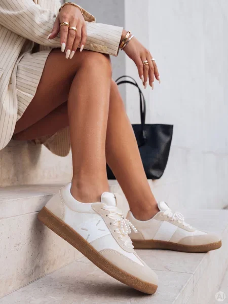 Sportowe sneakersy PEARLSTEP Dstreet beżowy