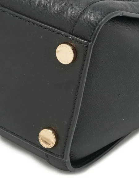 Geantă cu mânere cu lanț Michael Michael Kors din canvas maro