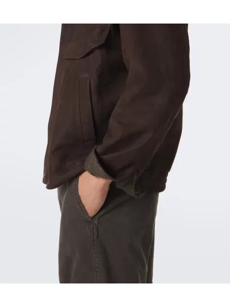 Reversibil geanta de piele The Row maro