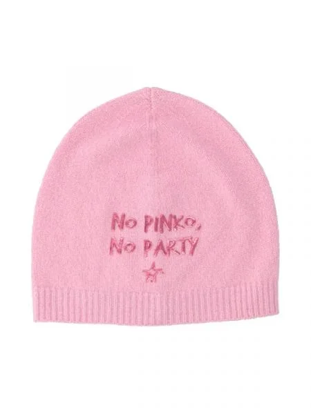 Pinko Căciulă cu adaos de lână roz