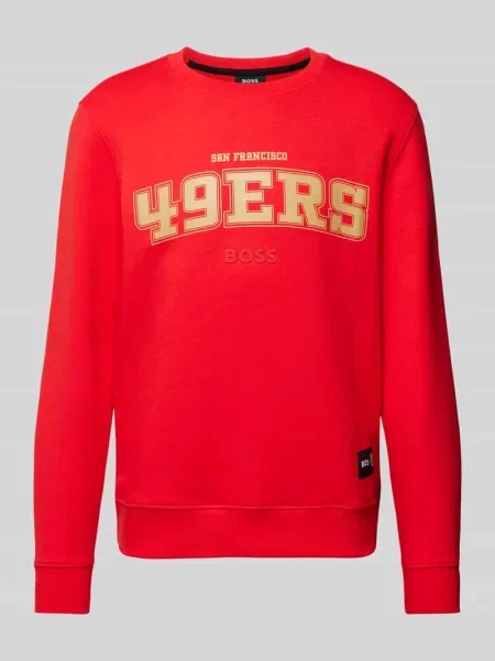 Bluza z naszywką z logo model ‘NFL’ Boss Orange