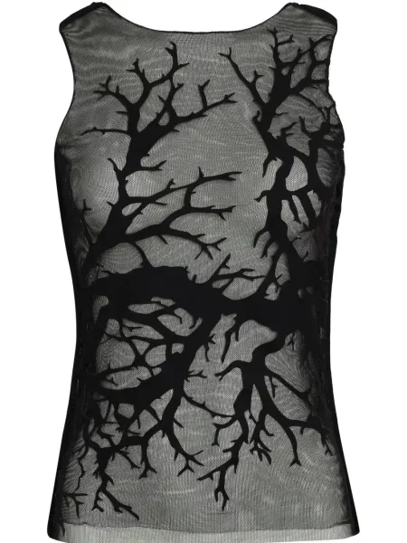 Top Gloria Coelho bez rękawów czarny