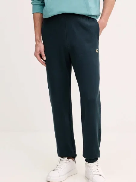 Calvin Klein Jeans spodnie dresowe gładkie czarny