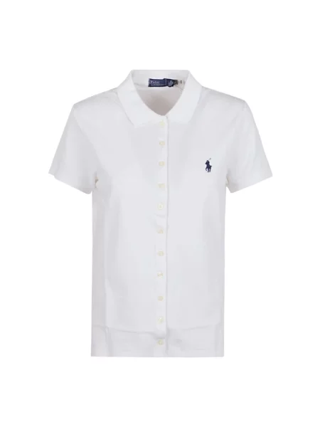 Koszulka polo z listwą guzikową Polo Ralph Lauren biała