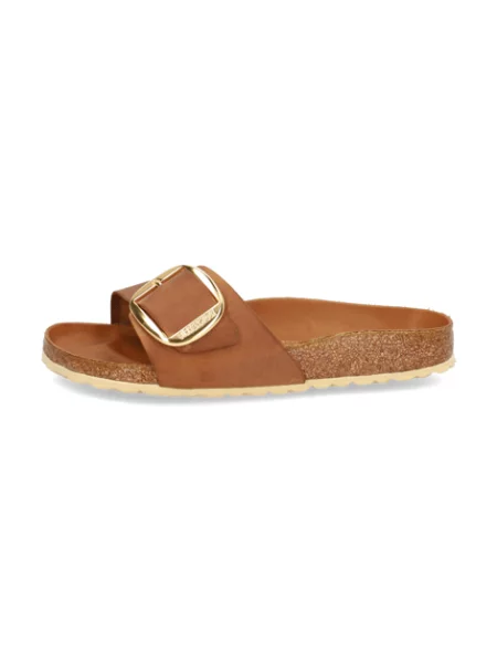 Pantofle Birkenstock s přezkou hnědé