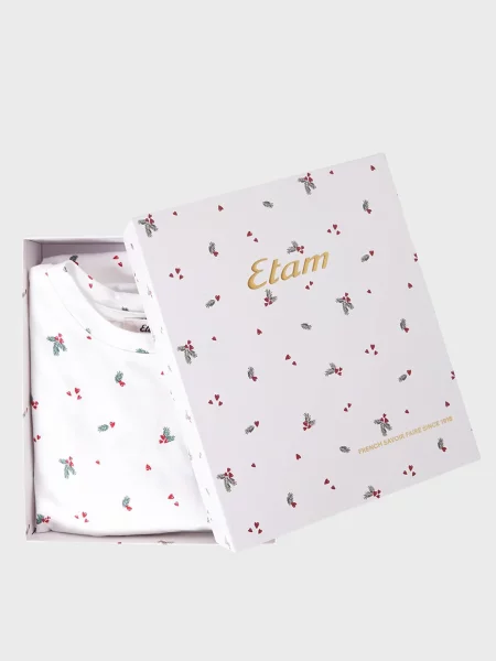 Пижама Etam с принтом белая
