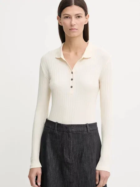 Majica z dolgimi rokavi Marc O'Polo bež