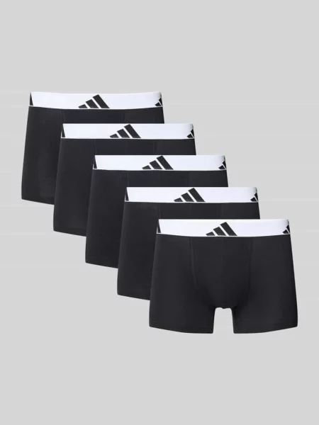 Obcisłe bokserki z elastycznym z logo w zestawie 5 szt. Adidas Sportswear czarne