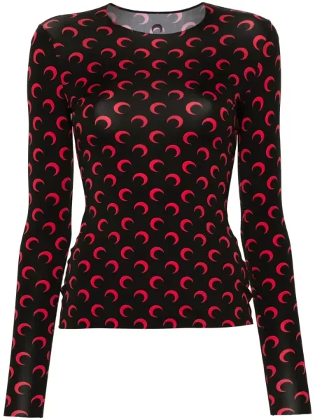 Tricou Marine Serre cu imagine din jerseu negru