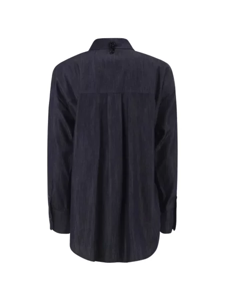Lung cămașă de blugi 's Max Mara albastru