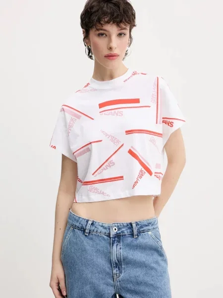 Kratka majica Karl Lagerfeld Jeans bela