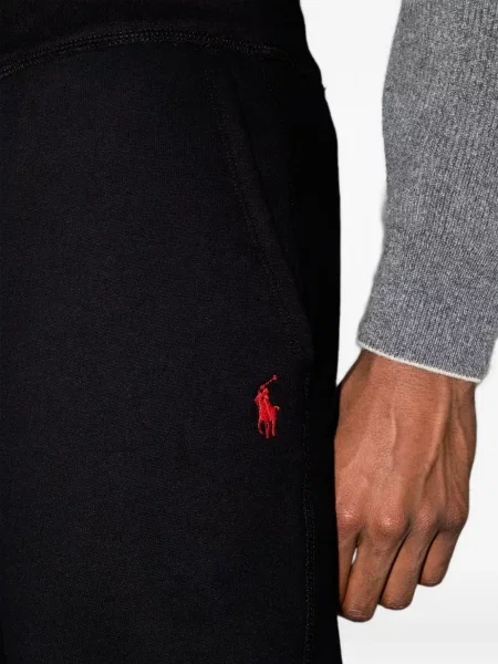 Șosete Polo Ralph Lauren cu broderie în carouri plisate albastru