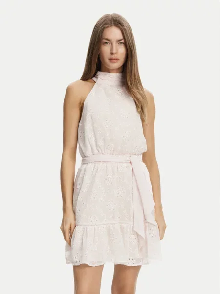 Obleka mini obleka Guess roza