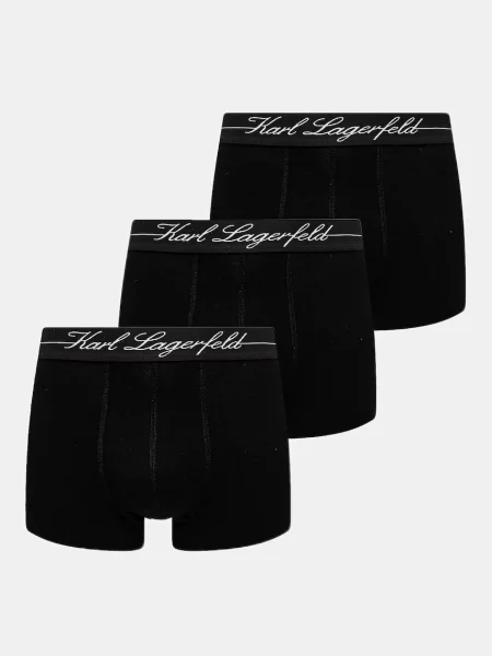 Bokserki KARL LAGERFELD Hotel Karl Lyocell Trunk 3 pary black czarne