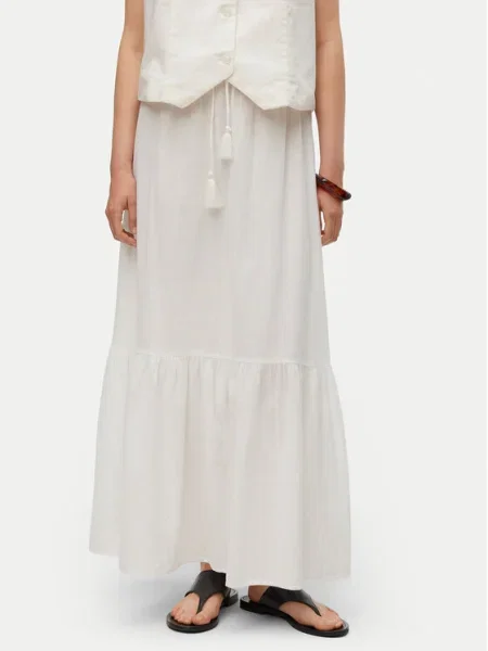 Vero Moda Макси пола Pretty бял