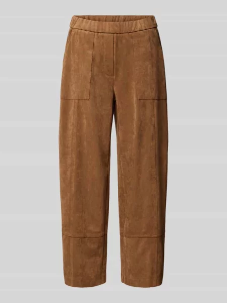 Spodnie z ekoskóry o kroju barrel fit z elastycznym pasem model Metta Cargo' Opus Pants